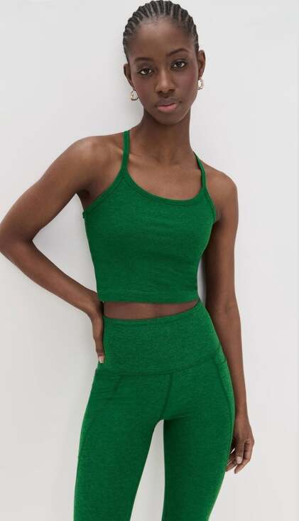 Beyond Yoga Tops - Beyond Yoga Spacedye Slim Racerback Cropped Green Tank Size XS New with Tags